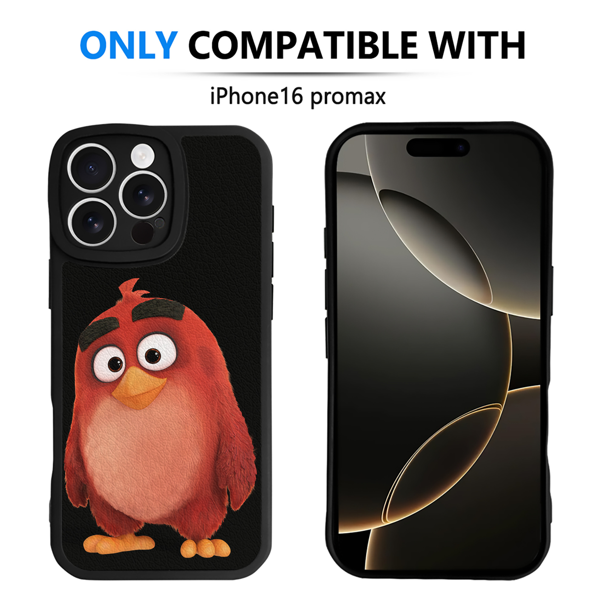 （画像用） Angry Birds アングリーバード 【iPhone 16シリーズ対応】シリコンスマホケース（レザー調） 材質：シリコン